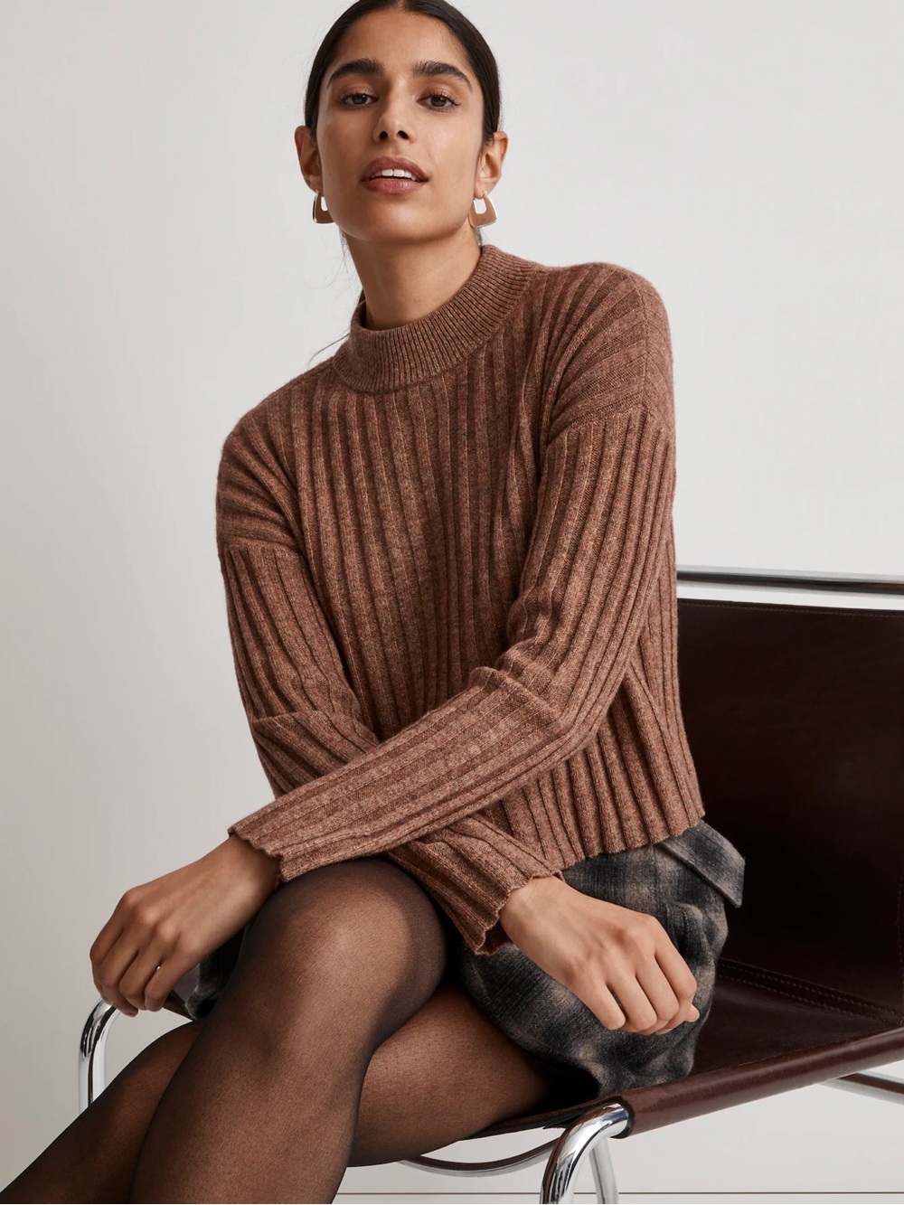 Madewell Mockneck Crop Sweater